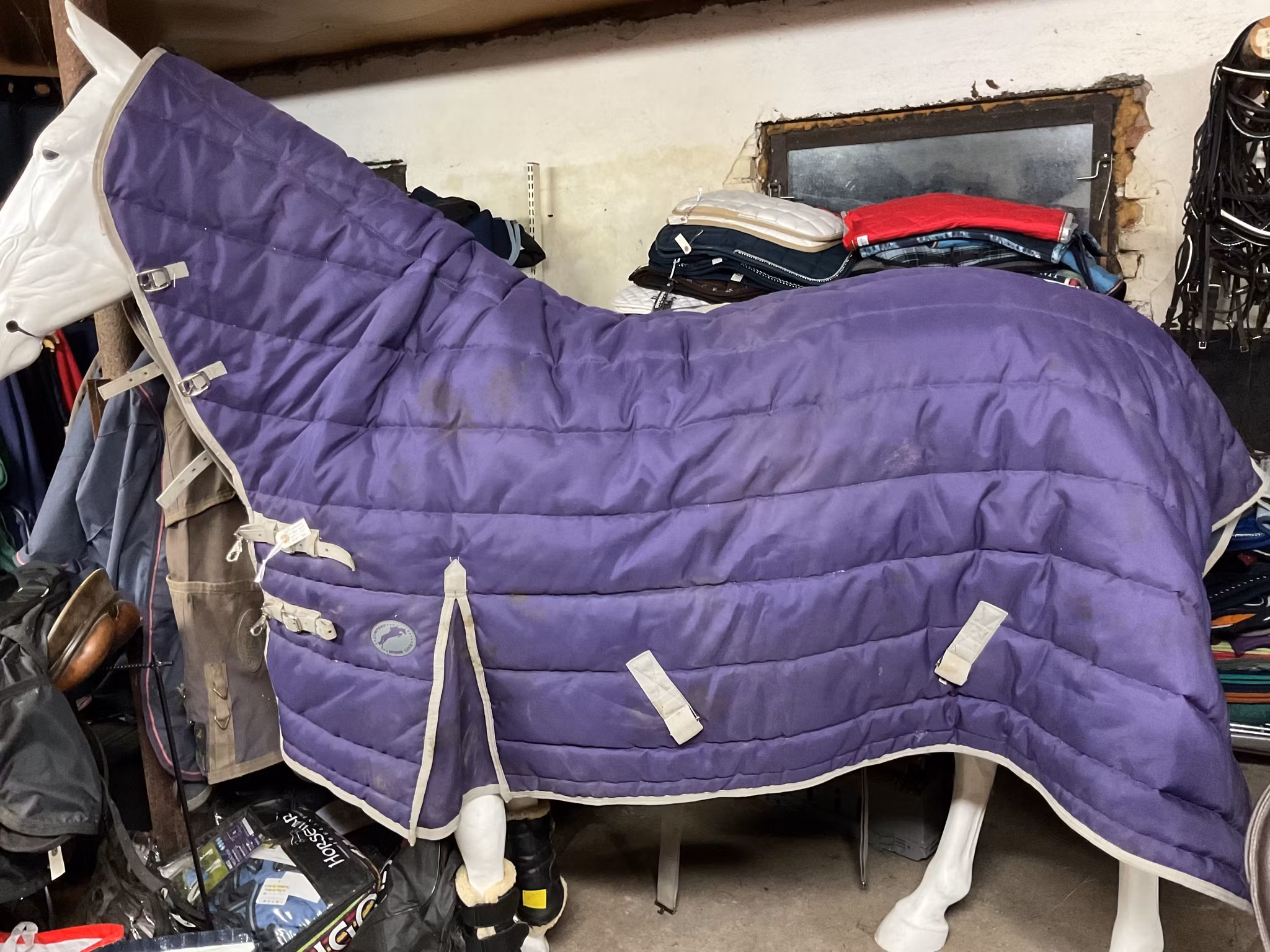 Innetäcke med fast hals,165 cm, lila,ca 400 gr