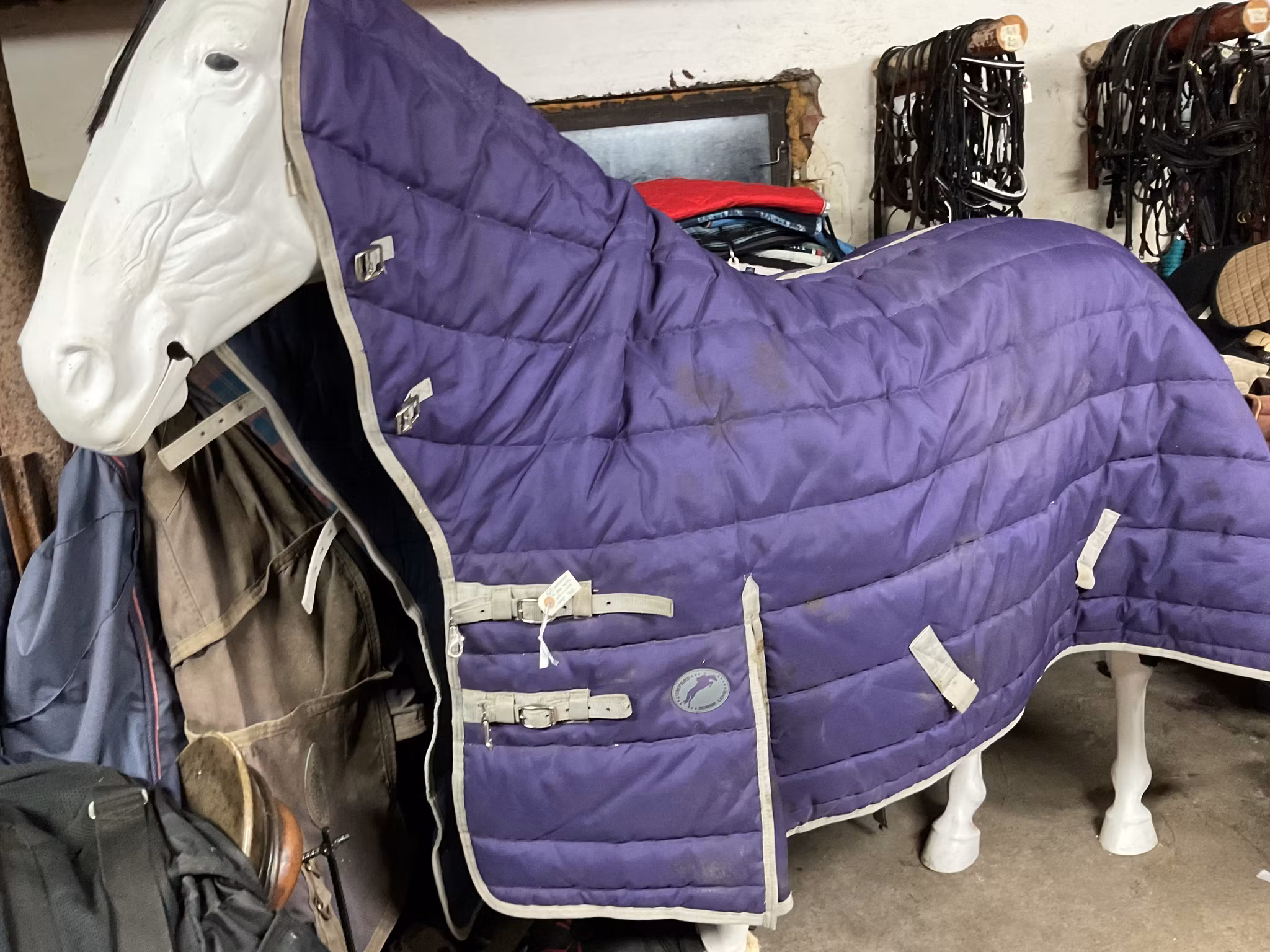 Innetäcke med fast hals,165 cm, lila,ca 400 gr
