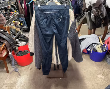 Ridbyxor lätt fodrade,blåa,fullgrip,stl 38