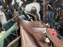 Chaps,bruna,läder,blixtlåsen är 80 cm