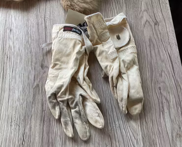 Roeckl vantar,L,vit/gula