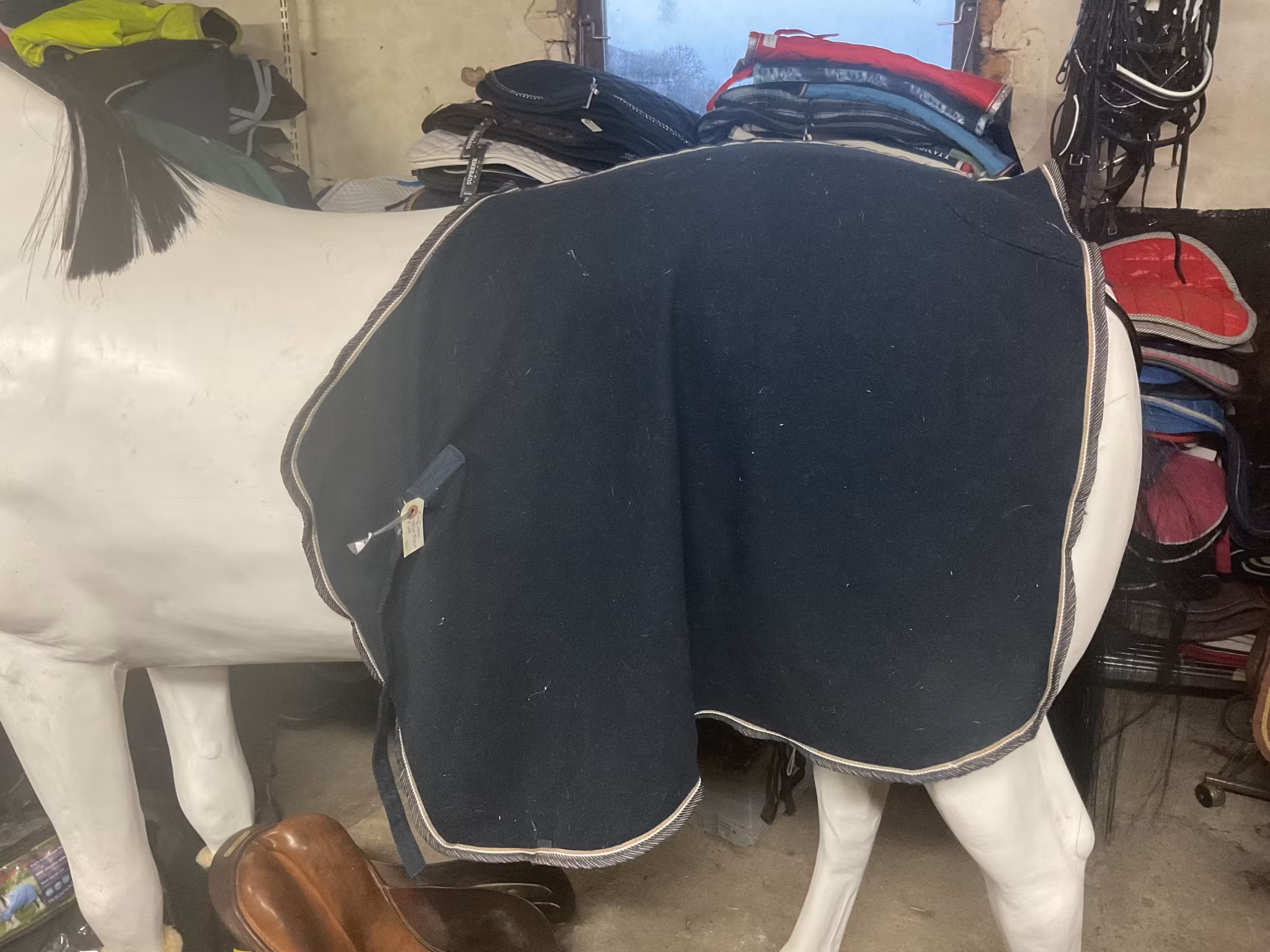 Ländtäcke,fleece,blå,f