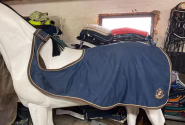 JH fodrat skrittäcke,blått,145 cm