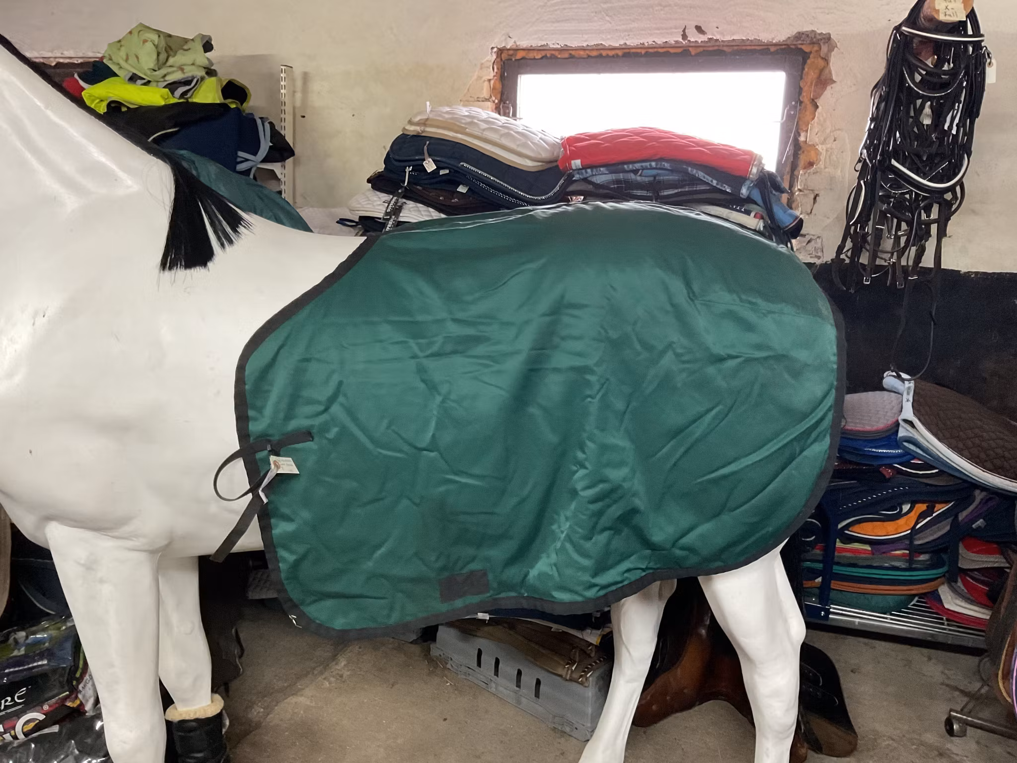 Ländtäcke,grönt,fodrat,f