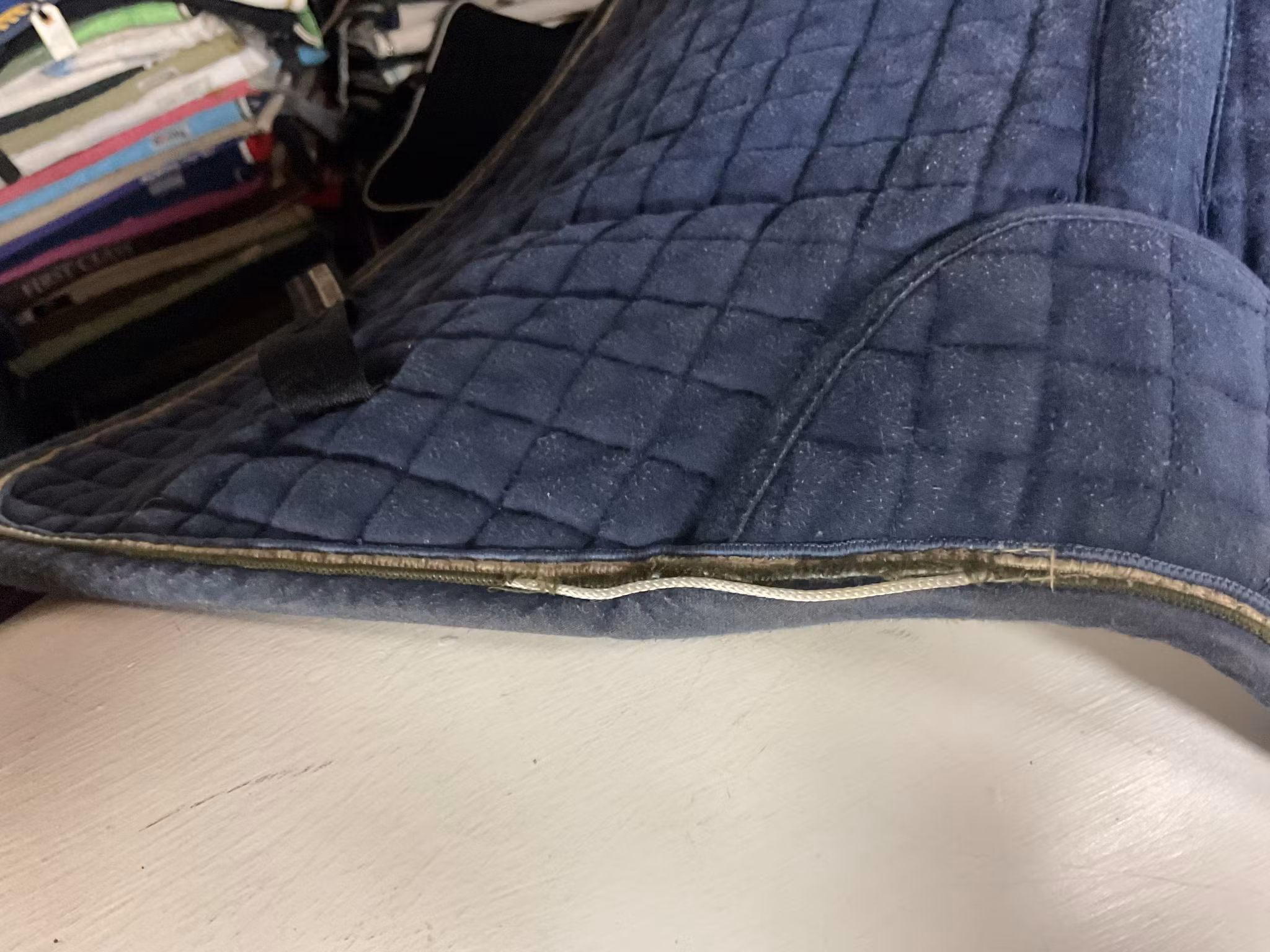 Jacson schabrak,blå,shetland,lite slitet