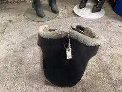 Sadelgjord med magplatta,avtagbart fluff,140 cm,brun