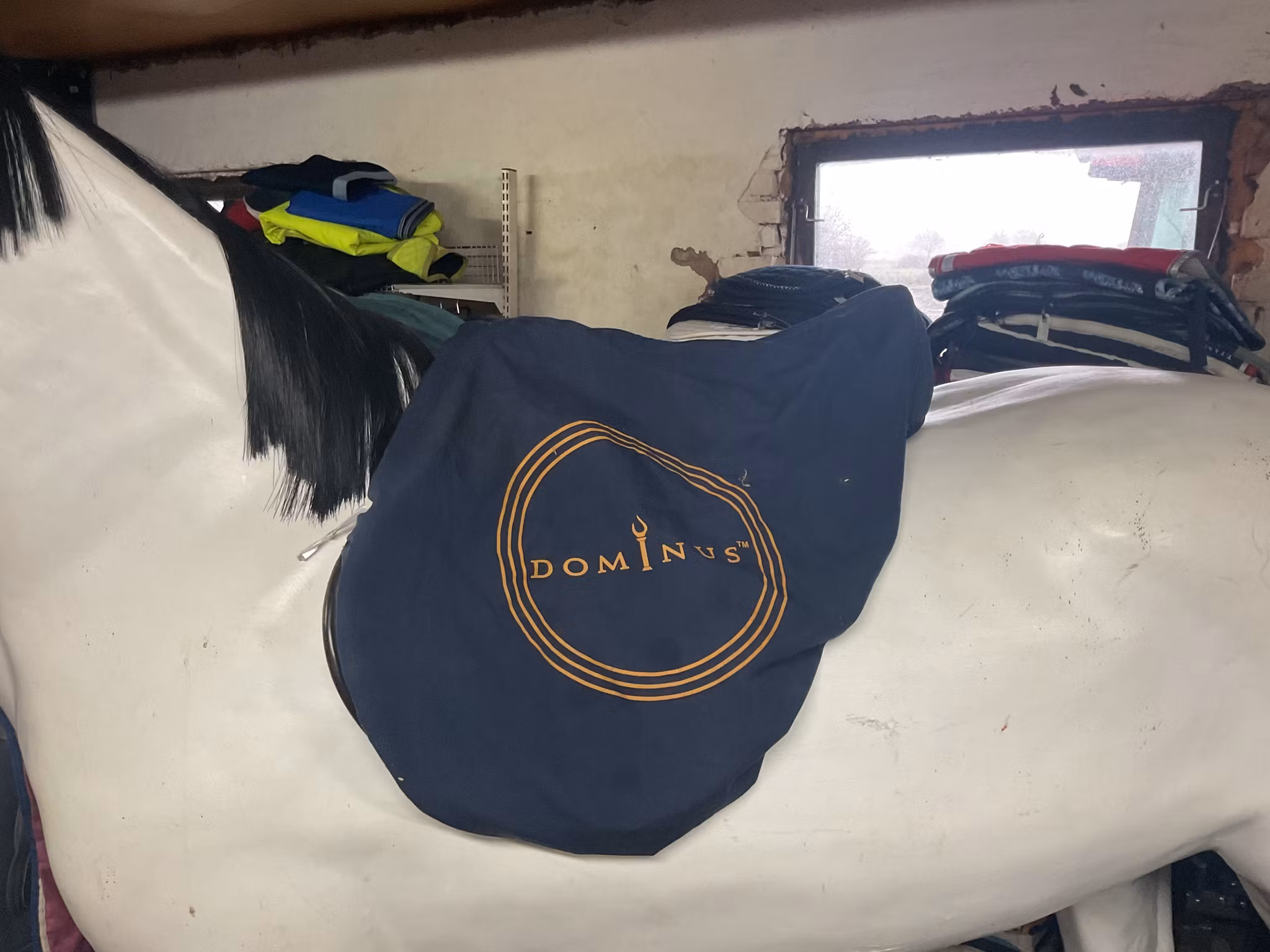 Sadelskydd,blå,lite dåligt gummiband