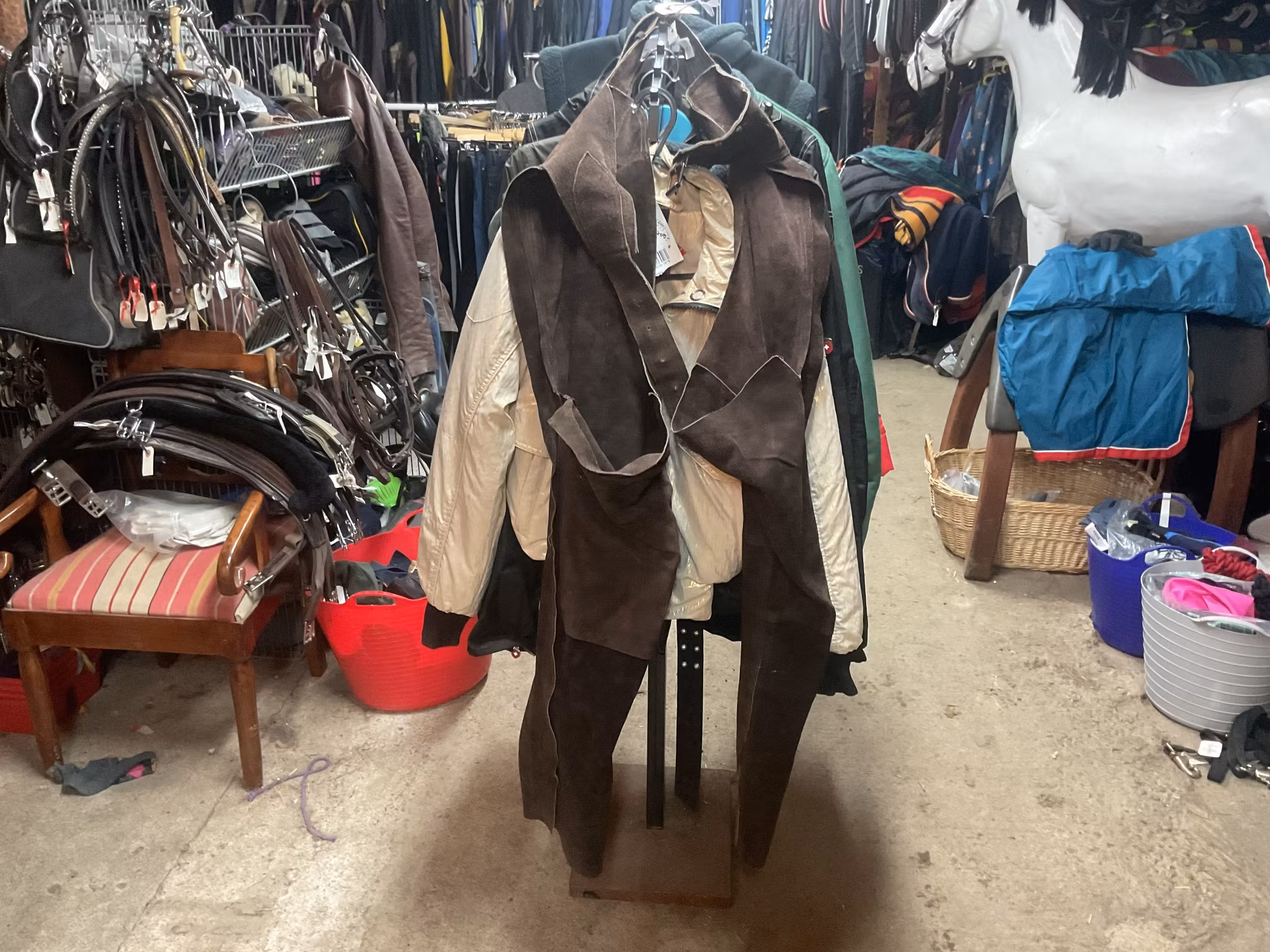 Chaps,bruna,långa,L