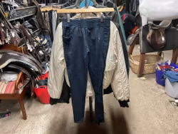 Kingsland ridtights,blåa,fullgrip,mobilficka,ngt slitna, 158/164