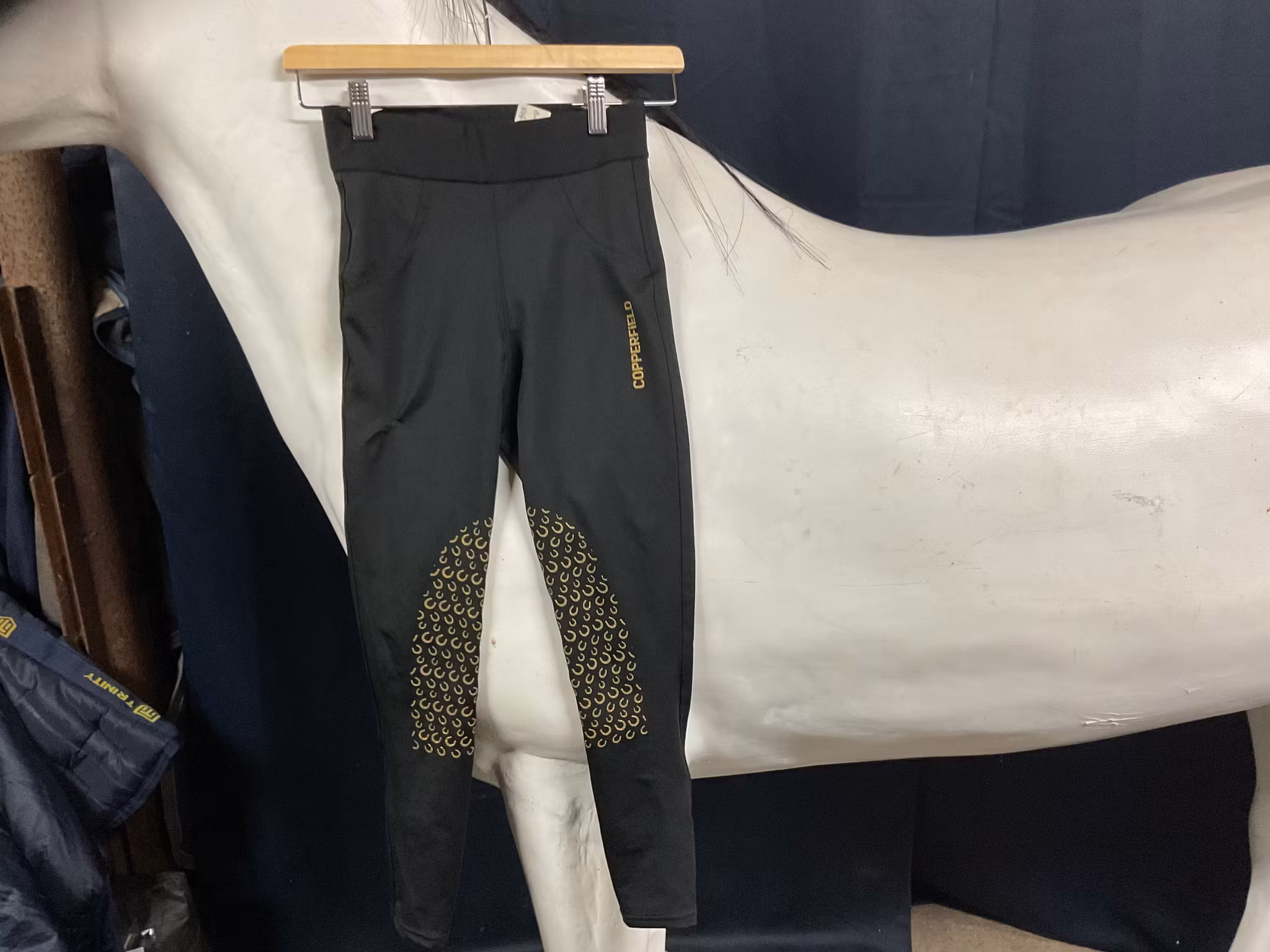 Copperfield ridtights,svarta,halfgrip,stl 140