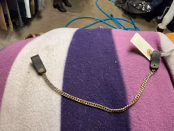 Pannband,brunt med guld,34 cm