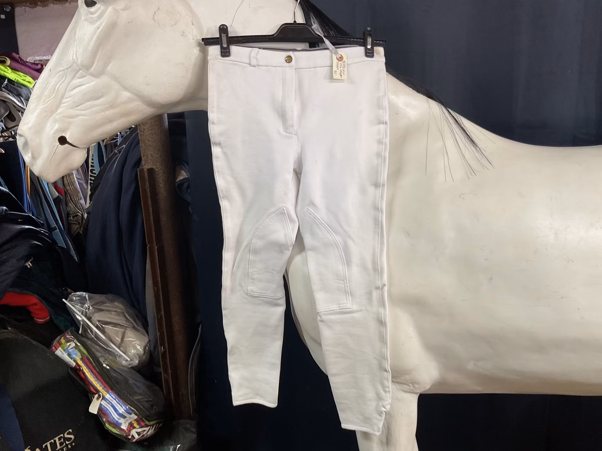 CRW vita ridbyxor,158/164