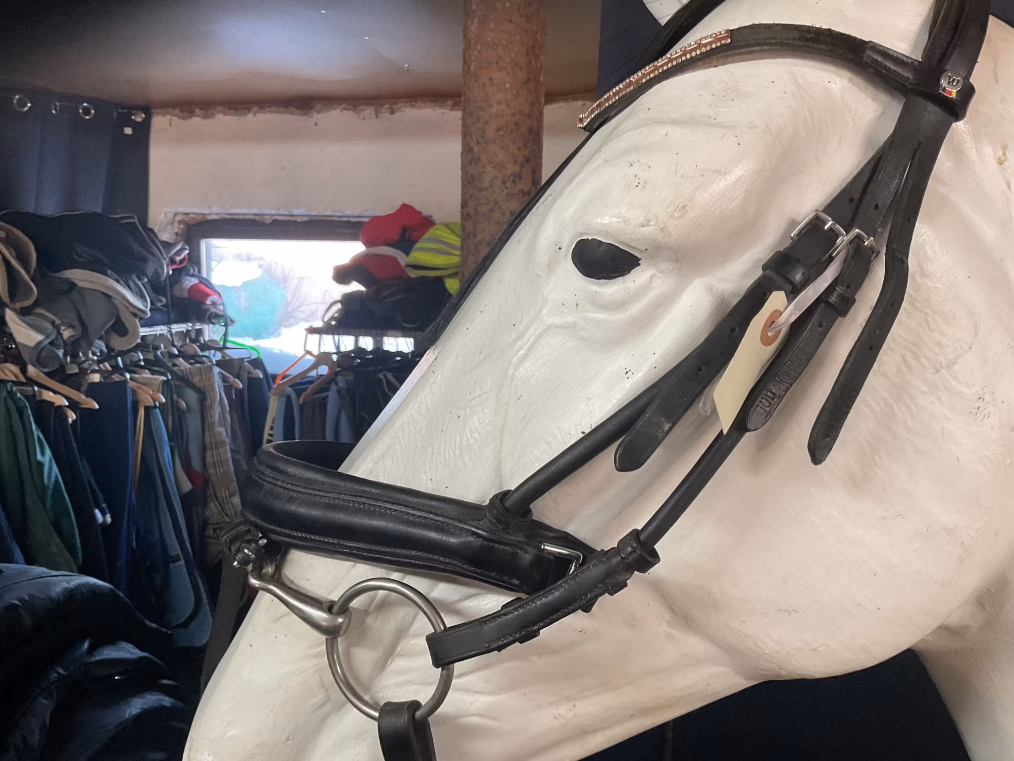 Waldhausen,träns,svart inkl tredelat bett 11 cm