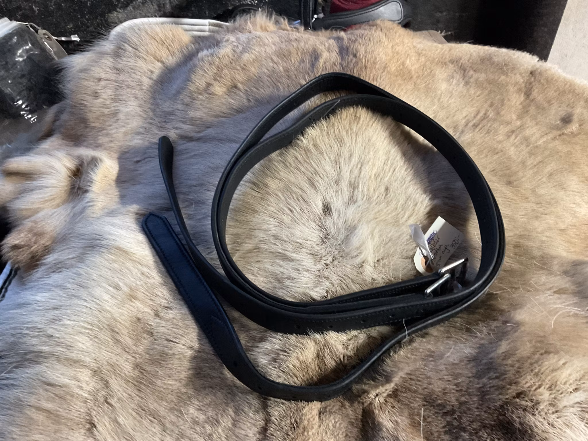 Stigläder svarta,125 cm,nya