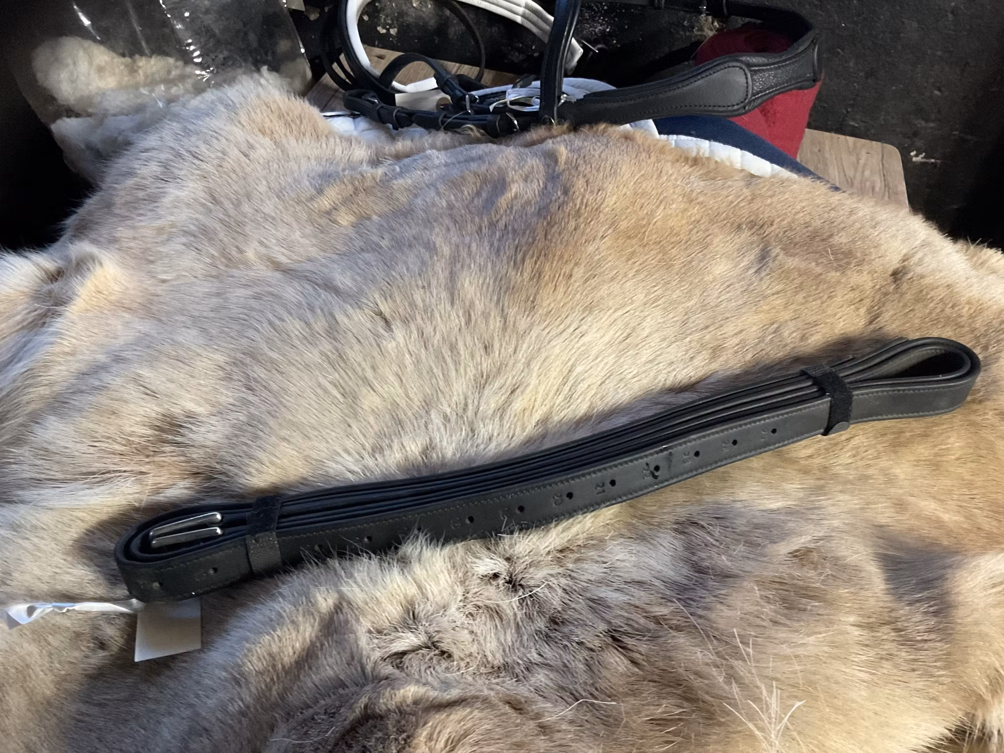 Stigläder,svarta,145 cm,nya