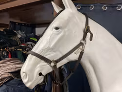 Walsh lädergrimma,brun,f,ett hack