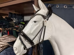 Eqviptus träns,svart med bling och lack,rundsytt,nytt,f