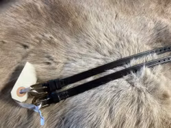 Eqviptus sporremmar,mörkbruna,guldfärgade spännen,nya