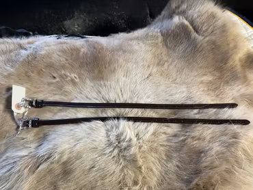 Eqviptus sporremmar,mörkbruna med lack och bling,nya