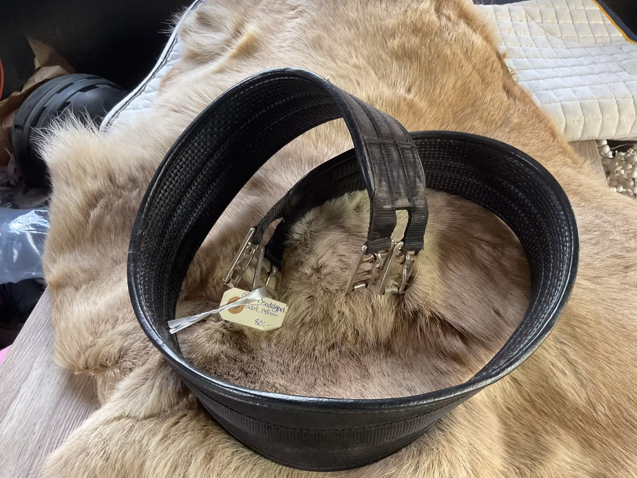 Sadelgjord,svart,140 cm