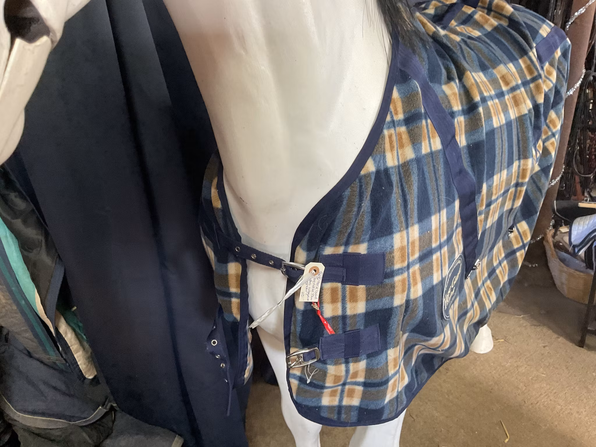 Horse guard fleecetäcke,95 cm, fattas avtagbara kryssgjordar