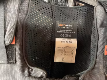 Airowear säkerhetsväst,svart,T2 reg,