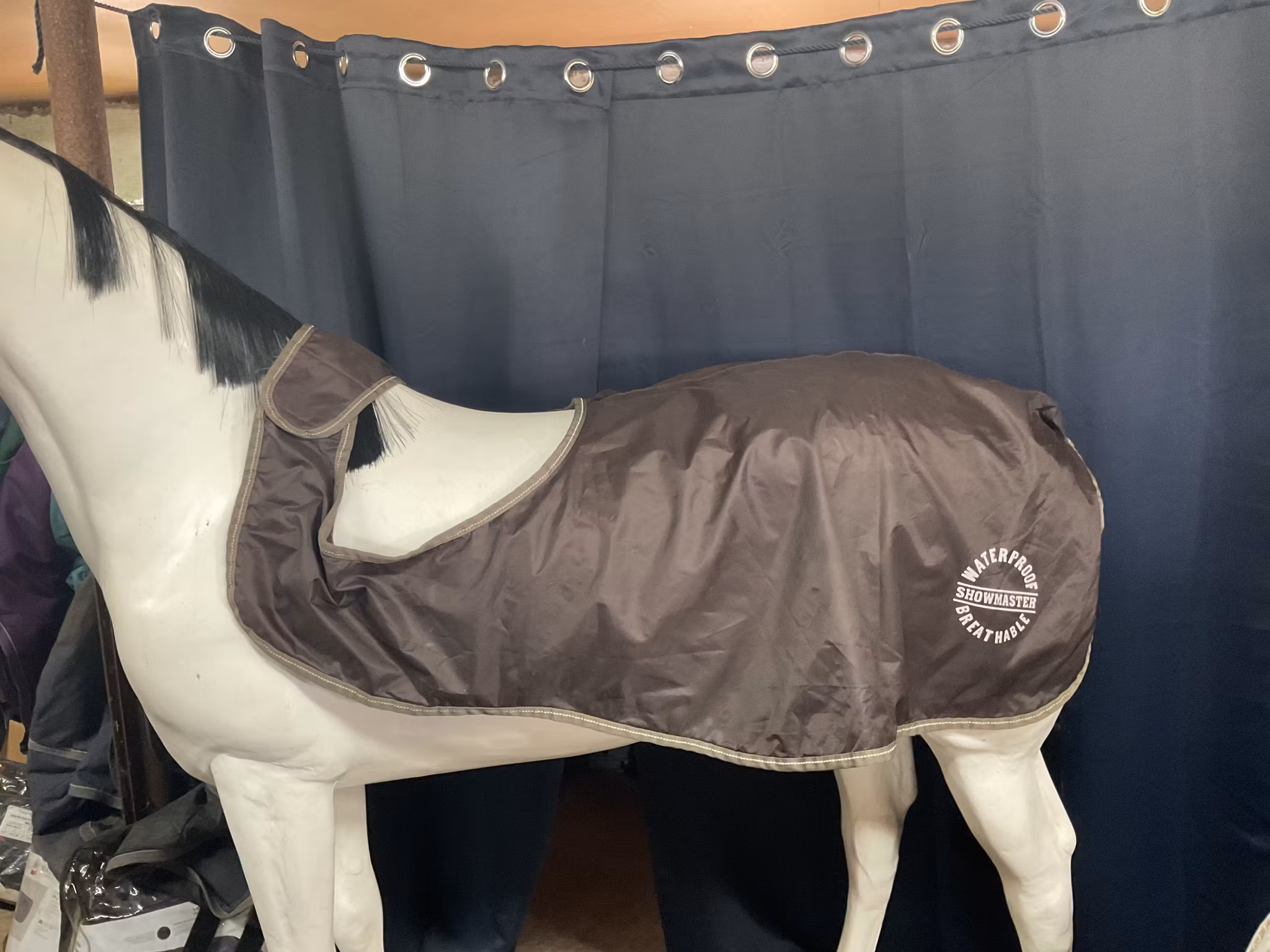 Showmaster skrittäcke,fleece insidan,brun,145 cm