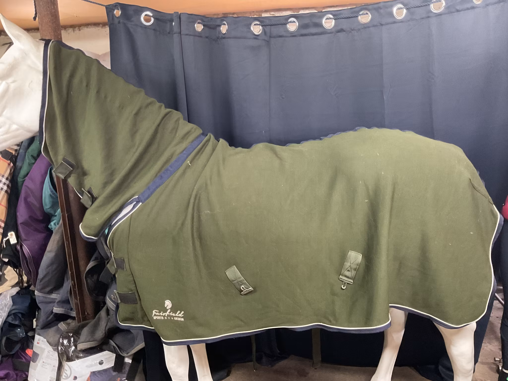 Fairfield fleecetäcke med fast hals,grönt, 135 cm