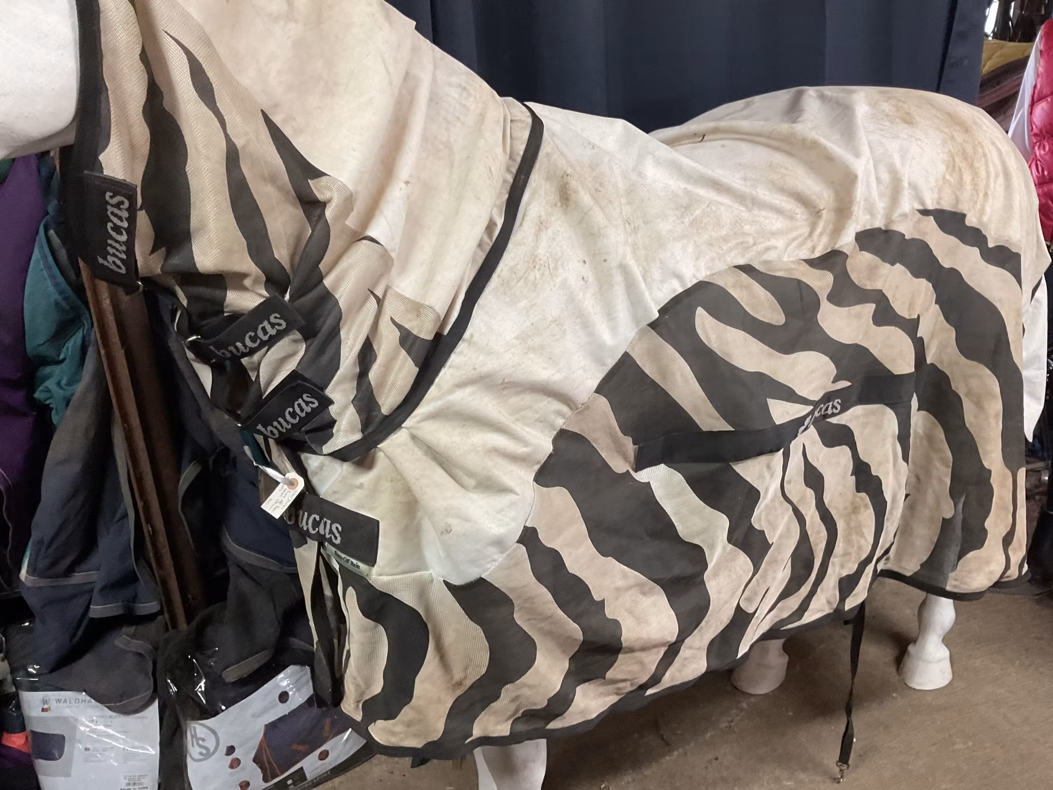 Bucas buzz off raintäcke,155 cm, fast hals
