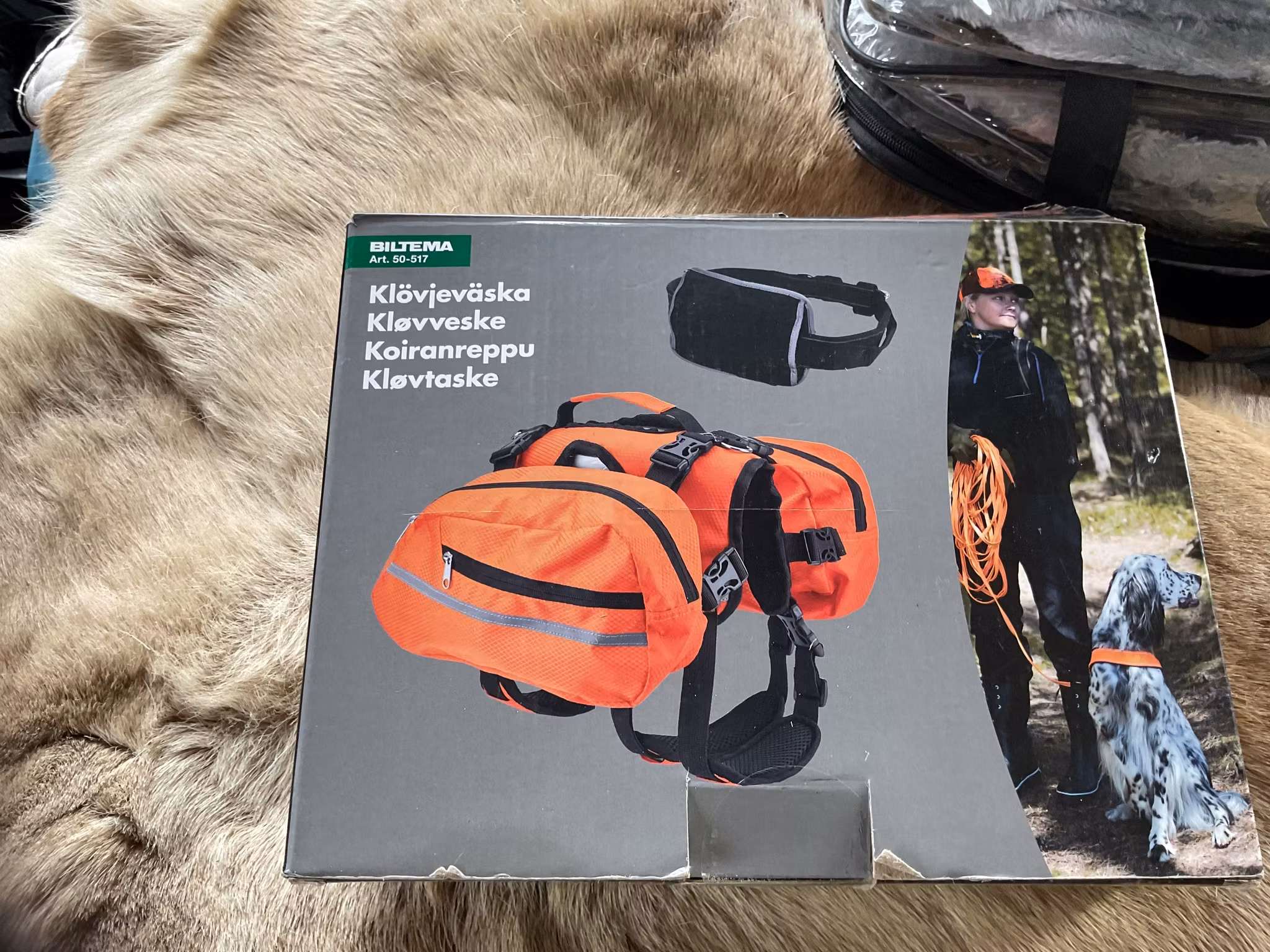 Klövjeväska hund,ny