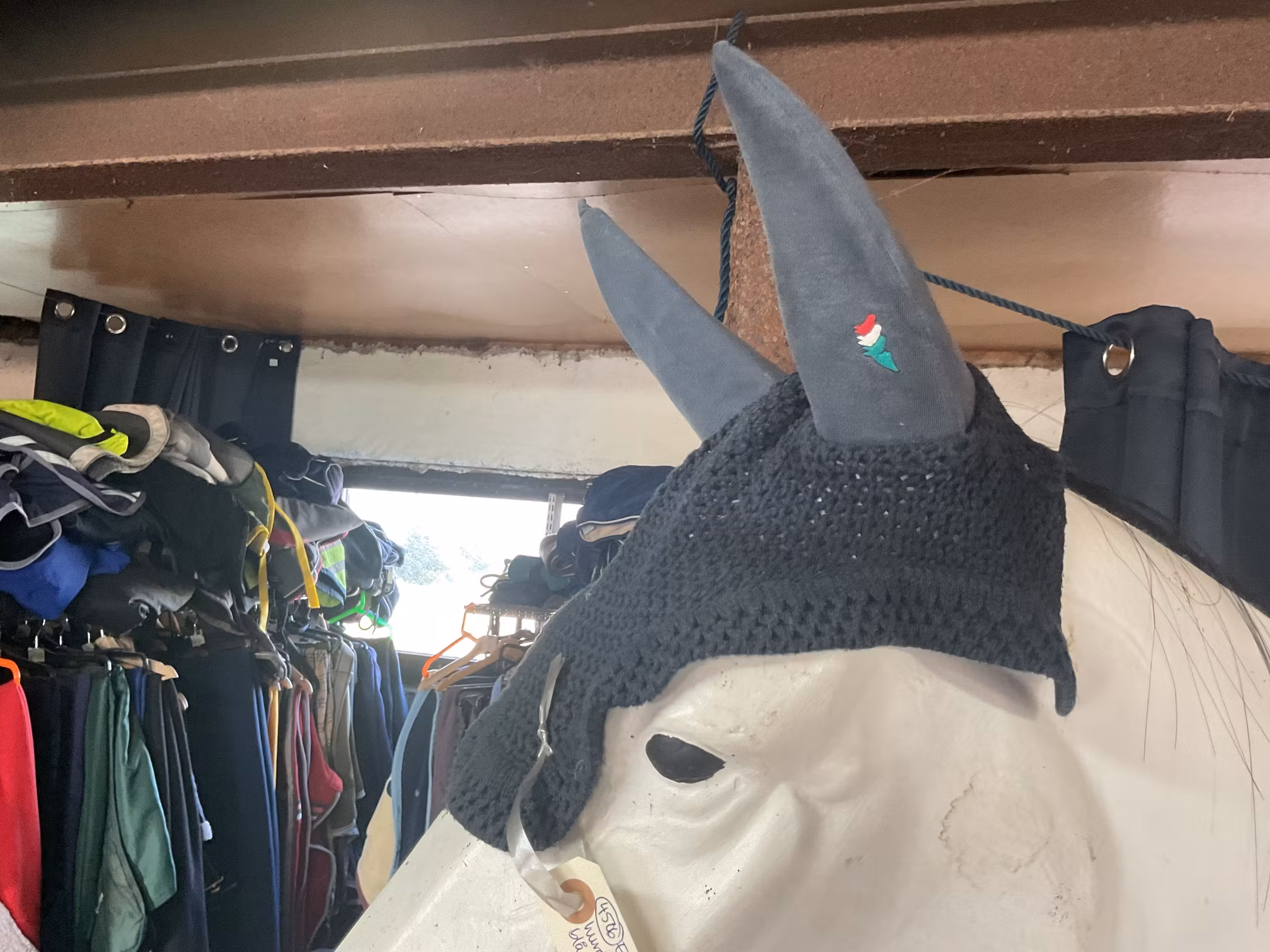 Equiline huva,vadderad,blå,f