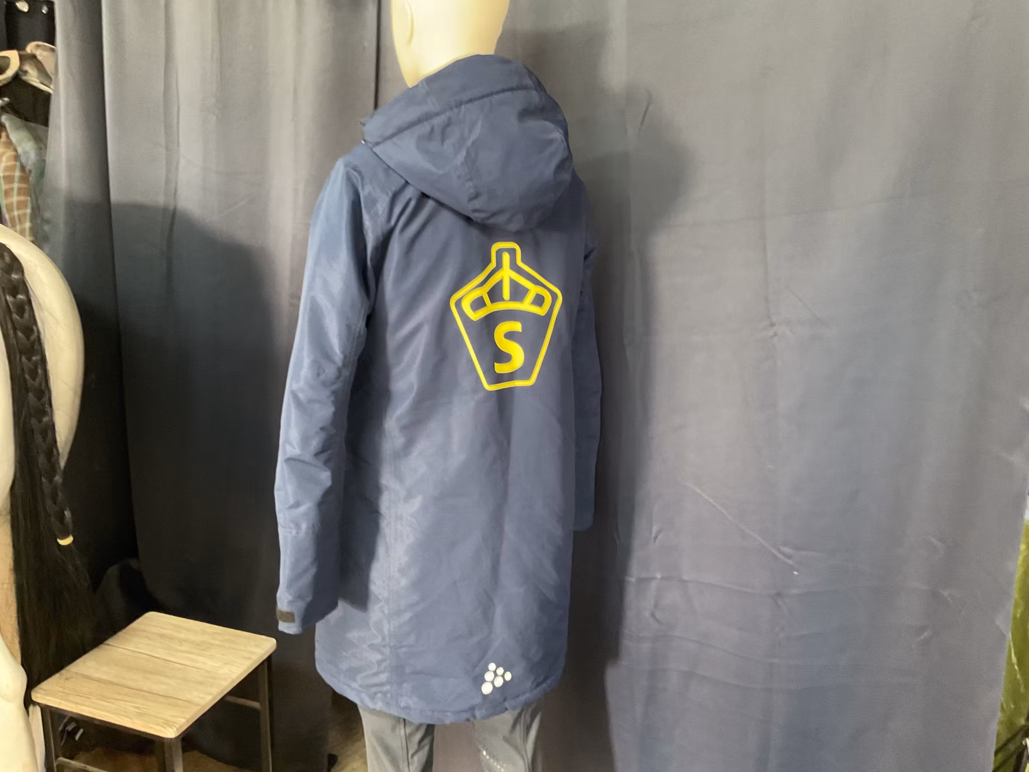 Craft lång jacka,blå,s