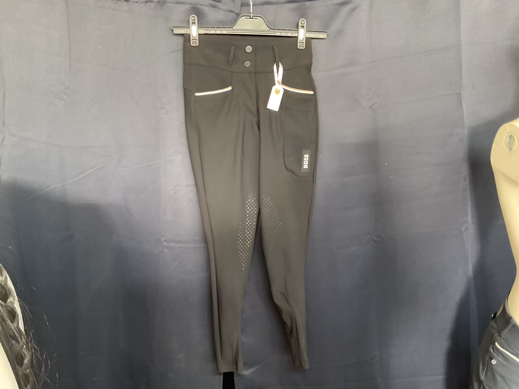 Boss equestrian ridbyxor,svarta,halfgrip, xxs,nya