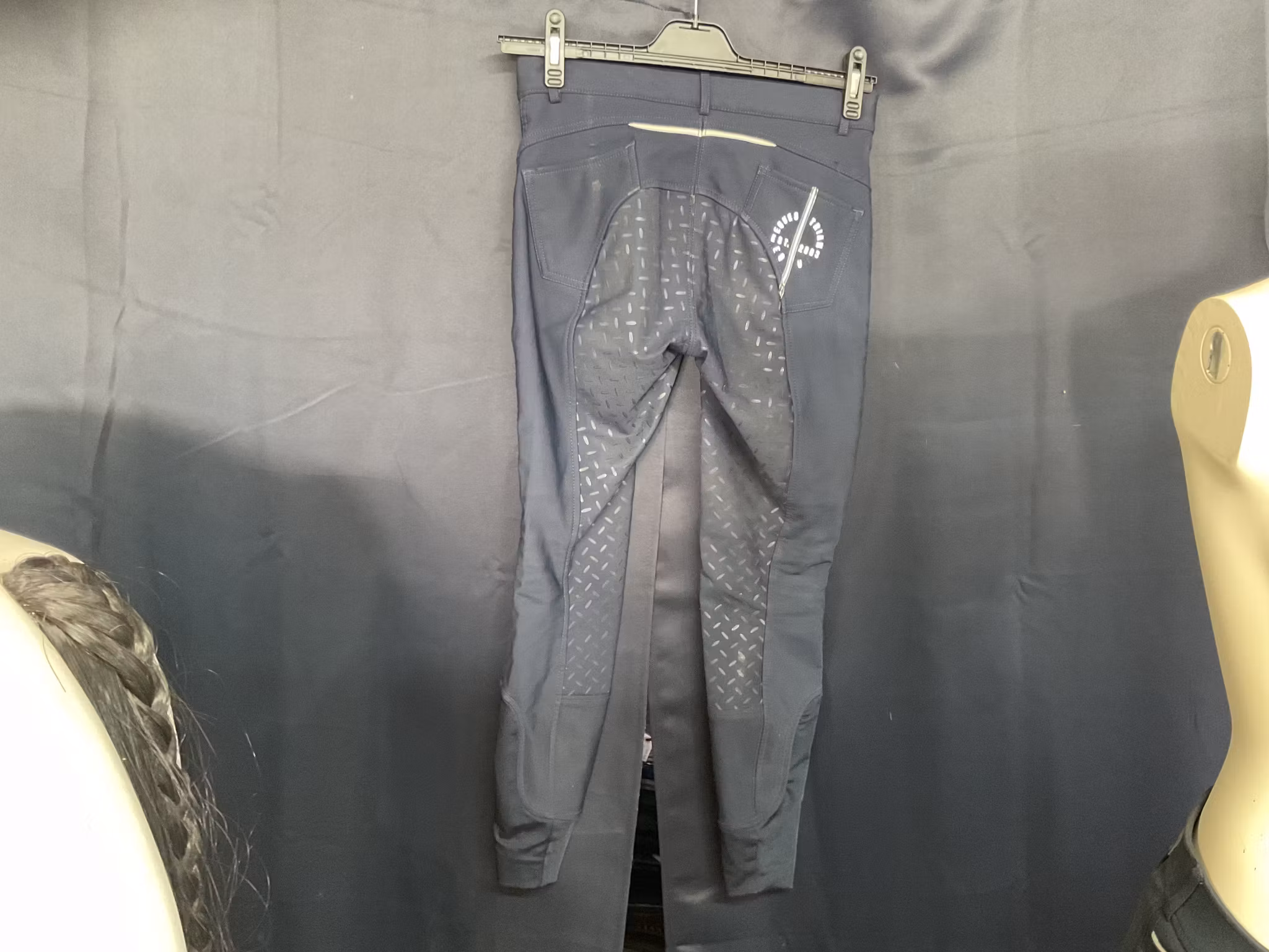 Equestrian ridbyxor,fullgrip,blå,stl 36