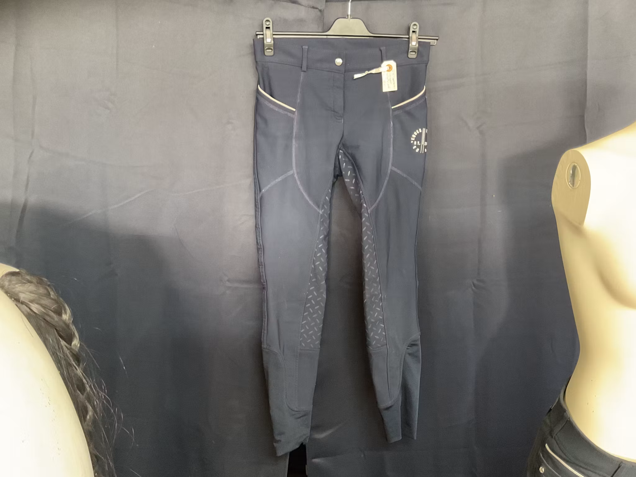 Equestrian ridbyxor,fullgrip,blå,stl 36