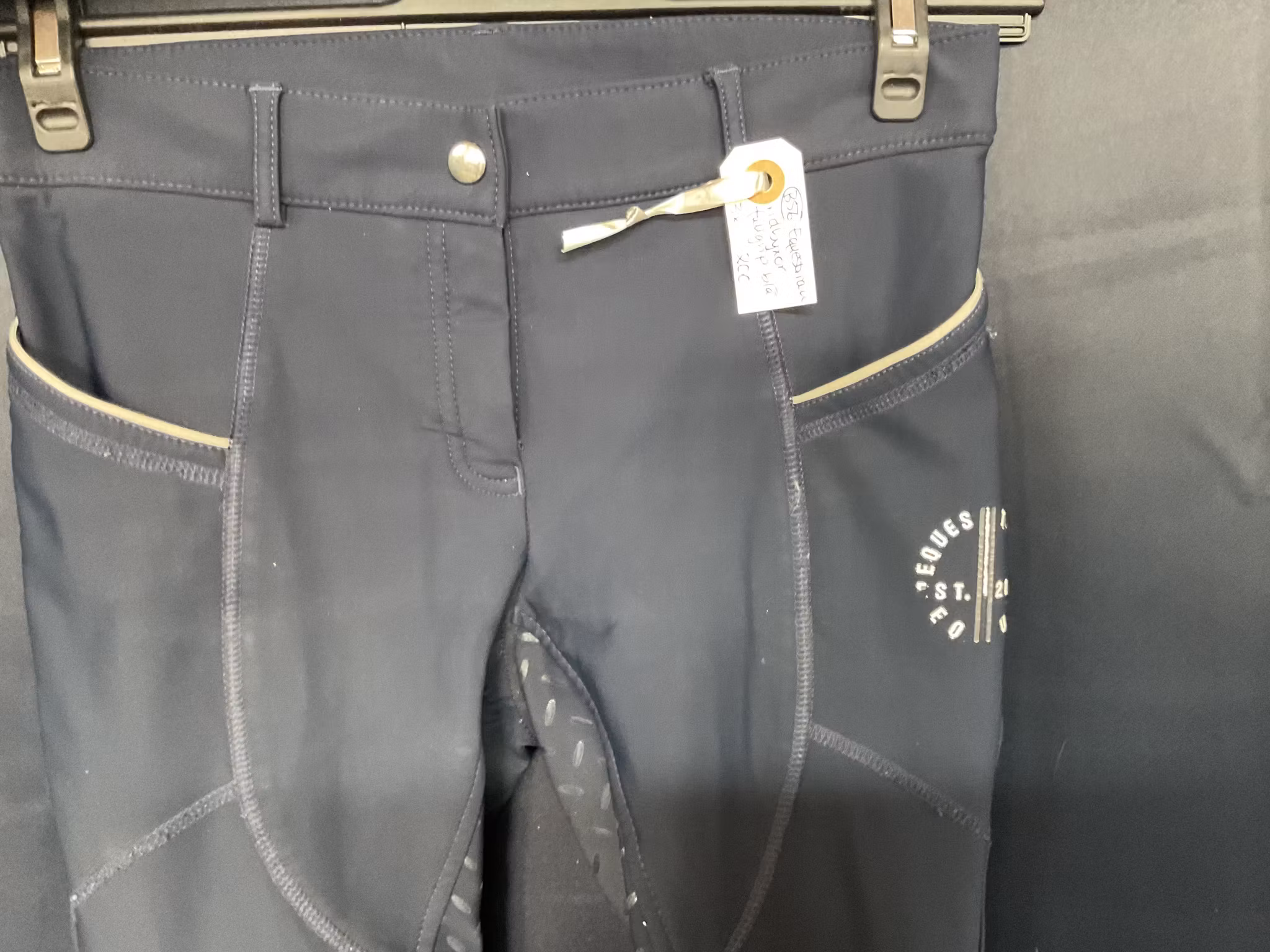 Equestrian ridbyxor,fullgrip,blå,stl 36