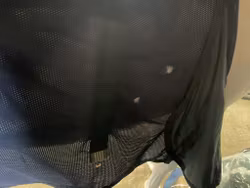 Flugtäcke med fleece på ryggen,150 cm, gjorden under magen fattas,två hål