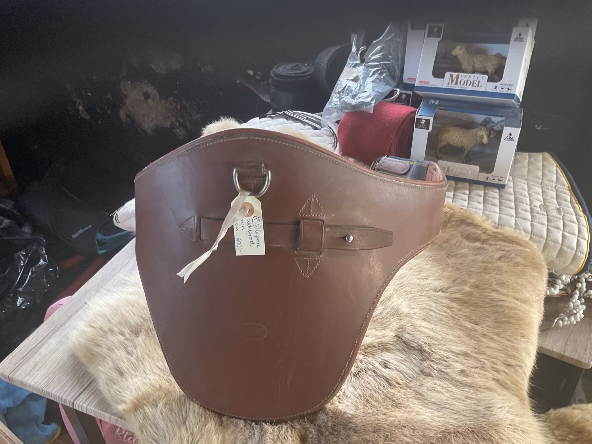 Capone sadelgjord,brun, 120 cm