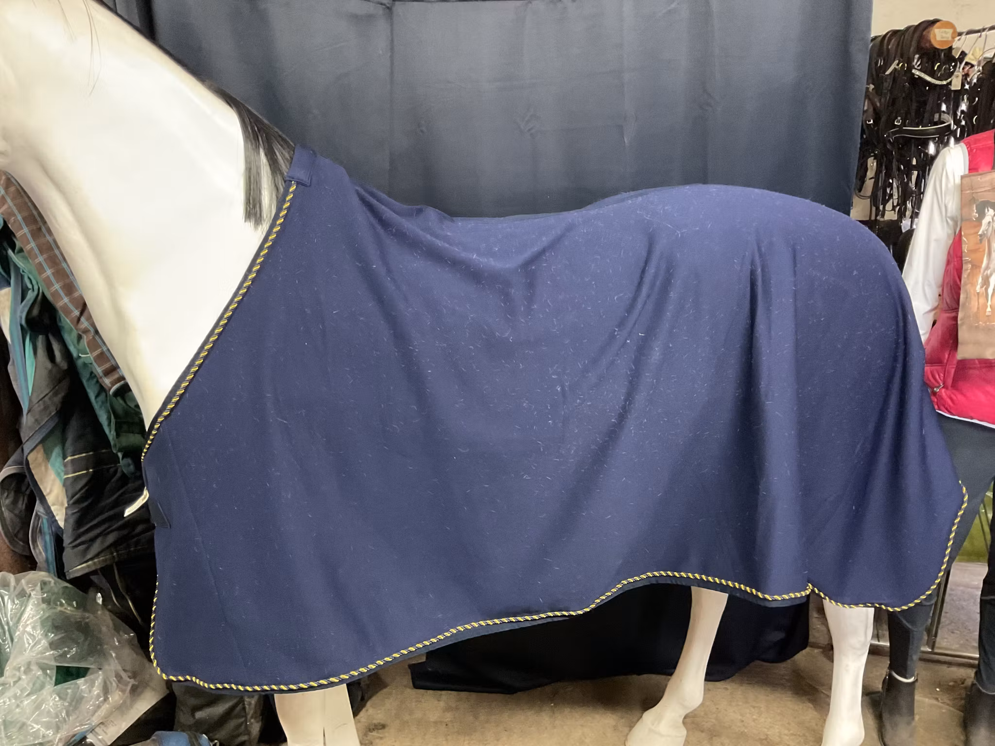 Fleecetäcke blått,155 cm