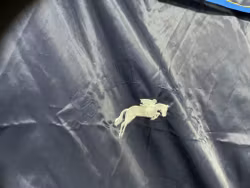 Horseware boxgardin blå,varit broderad innan