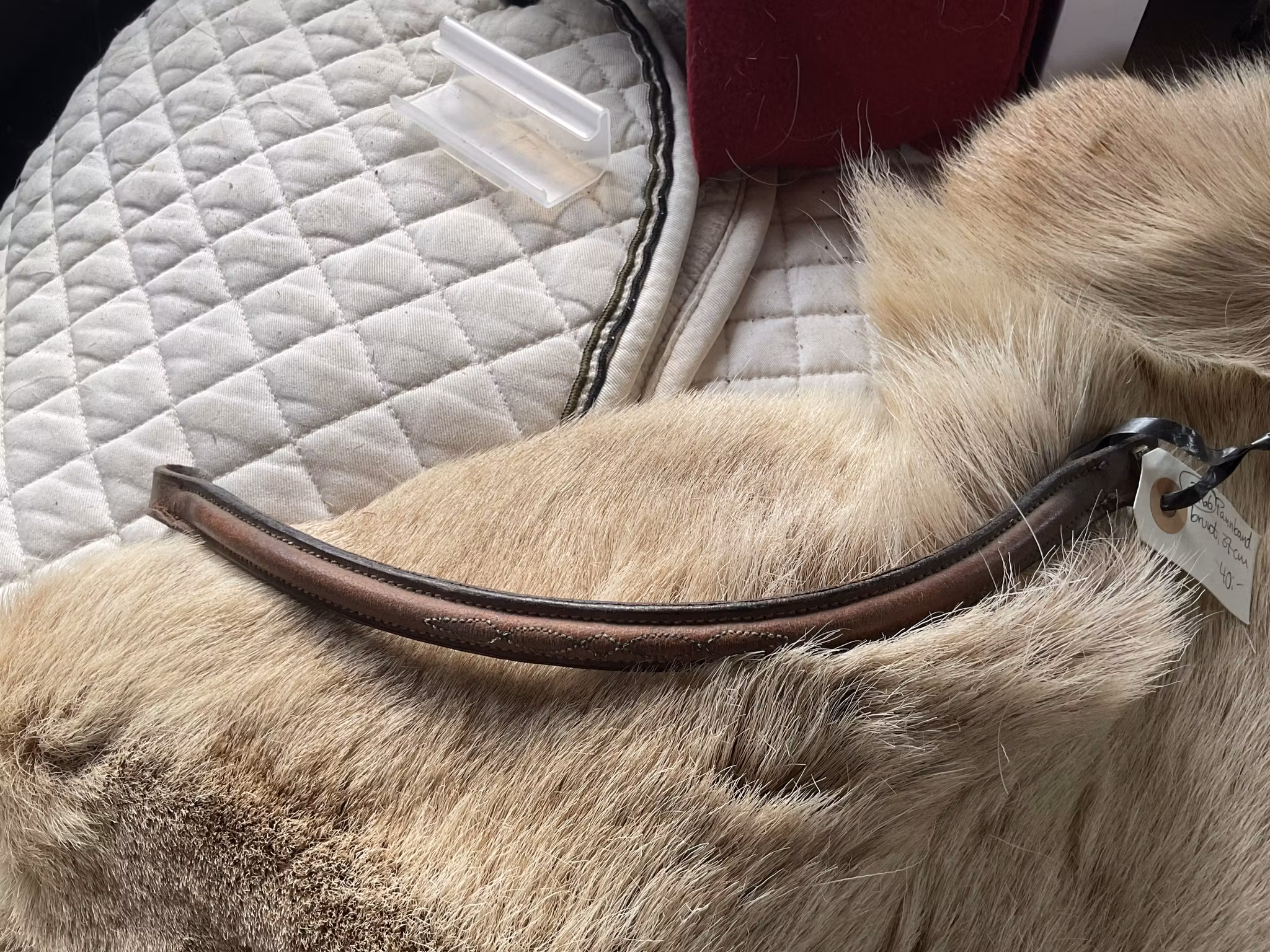 Pannband brunt, 37 cm
