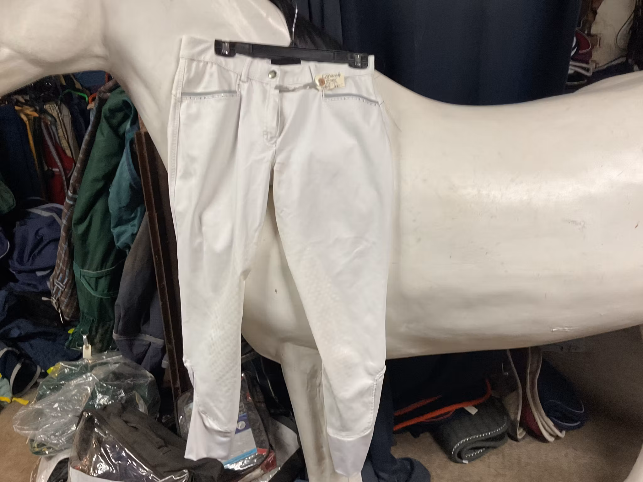 Horselife ridbyxor,vita,stl 42, halfgrip