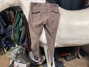 Horselife ridbyxor, plommonlila,halfgrip, stl 42