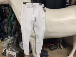 ZacZess bombay white silver pro,tävlingsridtights,L, fullgrip, nya