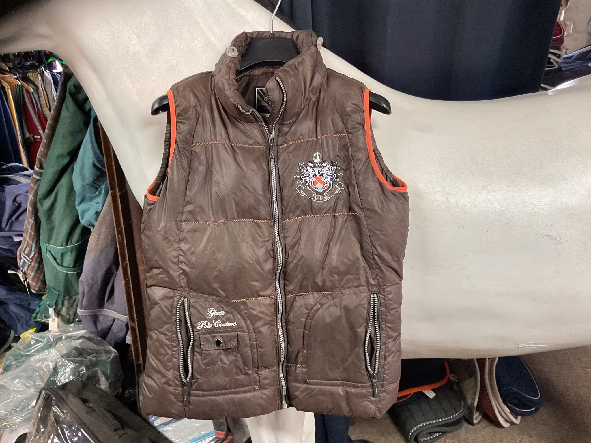 HV polo väst,m,brun