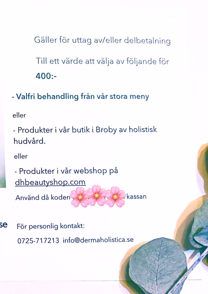 Värdekort 400 kr + Face Mask Black 50 ml Maria Åkerberg