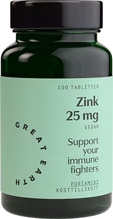 Zink är ett av de absolut viktigaste mineralerna och medverkar i många olika processer i kroppen bland annat för immunförsvar, hår/hud/naglar, träning, fertilitet och syn.. Great Earth Zink i tablettf
