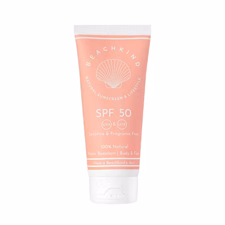 Natural Sunscreen Sensitiv Fragrance Free BEACHKIND 2 storlekar
