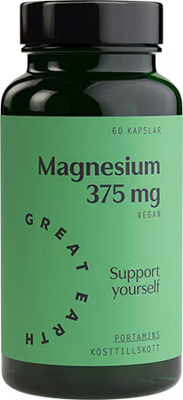 Magnesium 375 kapslar GREAT EARTH
