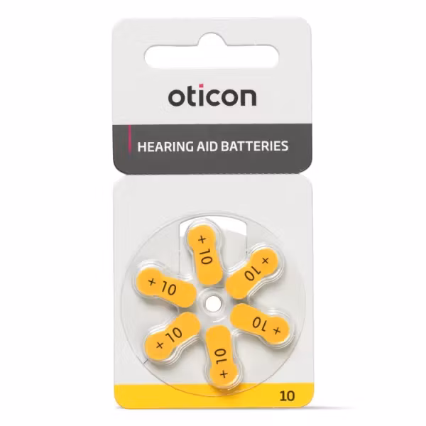 Oticon Hörapparatsbatteri 10 Gul